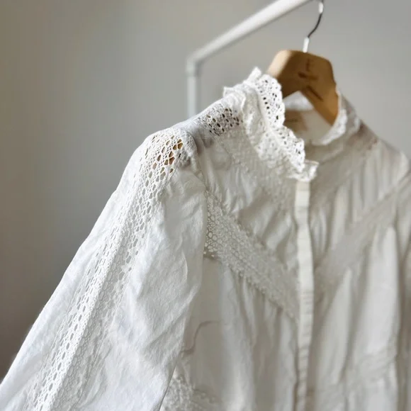 Sézane Rita Shirt in Ecru - Picture 2 of 13